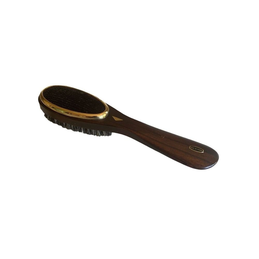 Vintage 1970's Wood Handle Shoe Horn Lint Brush Bristles‎ Taiwan